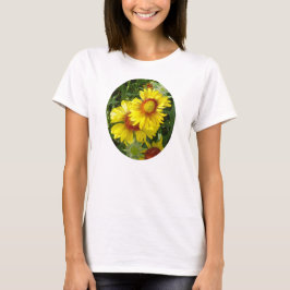 Camiseta F27w Flores Silvestres Amarelas Gaillardia