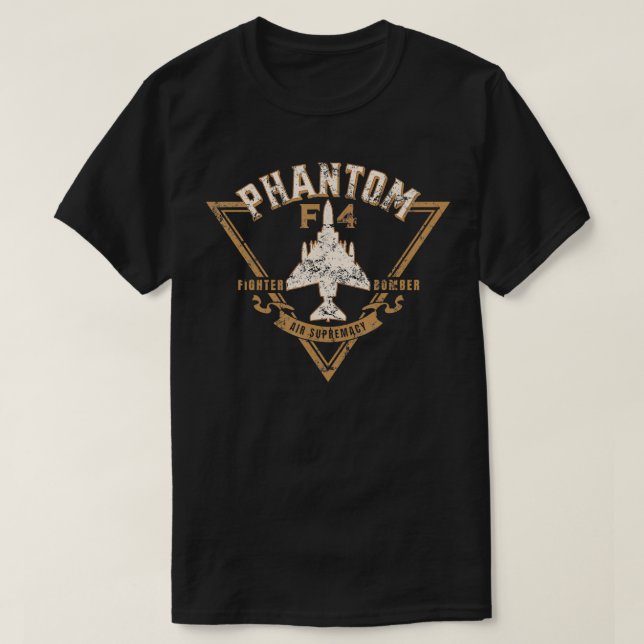 Camiseta F4 Phantom II Naval Fighter Bomber Jet Interceptor (Frente do Design)