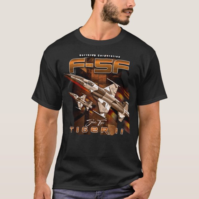Camiseta F5 Northrop Tiger II - Avião Luz Supersônica (Frente)