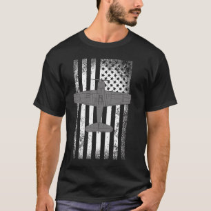 Camiseta F6F Hellcat WII Avião Militar de Bandeira American
