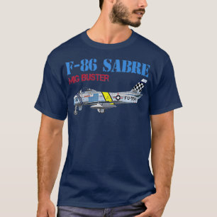 Camiseta F86 Saber Jet Mig Buster Guerra da Coreia