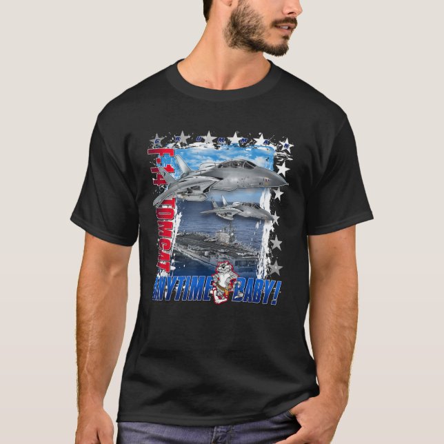 Camiseta F-14 Tomcat Anytime Baby Jet (Frente)