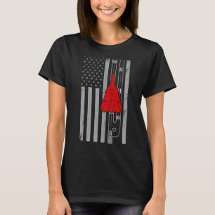 Camiseta F-14 Tomcat Fighter Jet Airplane American Flag Run