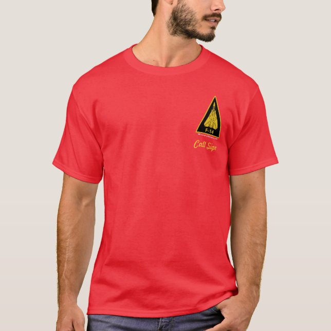Camiseta F-14 Tomcat - obscuridade colorida (Frente)
