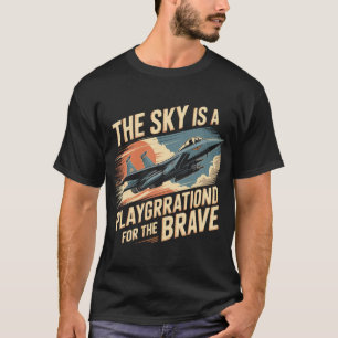 Camiseta F-15 Eagle Jet: O Céu é Playground dos Bravos