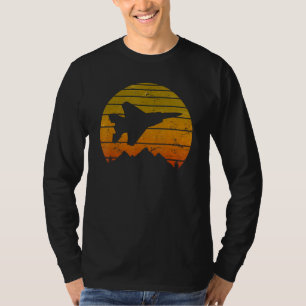 Camiseta F-15 Piloto Retro de Luz de Jato de Águia Sunrise