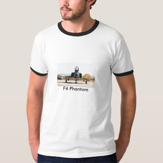 Camiseta F-4 fantasma com rampa de arrasto, fantasma F4 (Frente)