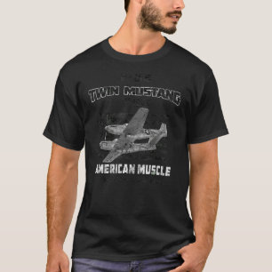 Camiseta F 82 Twin Mustang Avião Americano Muscle Vintage