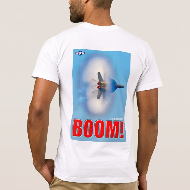 CAMISETA F/A-18E SUPER HORNET - BOOM! (Verso)