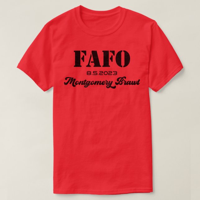 Camiseta F A F O datado de 852023 (Frente do Design)