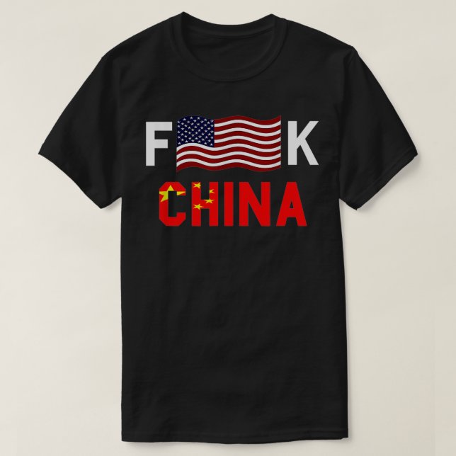 Camiseta F American Flag K China (Frente do Design)