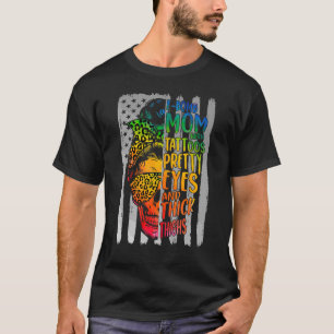 Camiseta F Bomba Mãe Com Tatuagens Olhos Bonito E Coisa Esp