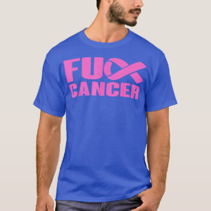 Camiseta F Cancer Fita Rosa Fita Sensibilização do Cancer M