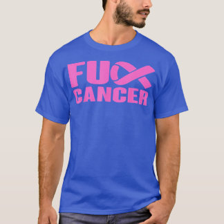 Camiseta F Cancer Fita Rosa Fita Sensibilização do Cancer M