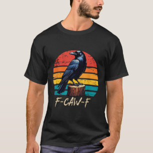 Camiseta F-caw-f Black Crow Black Bird Retro Sunset Vintage