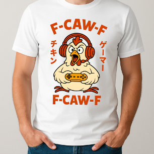 Camiseta F-Caw-F Chicken Gamer Graphic Japonês Memória Engr