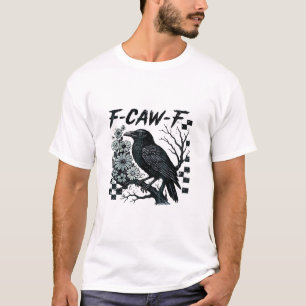 Camiseta F-Caw-F Corvo Pássaro Retro Clássico