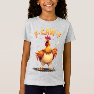 Camiseta F-CAW-F Design Gráfico de Galinhas Engraçadas