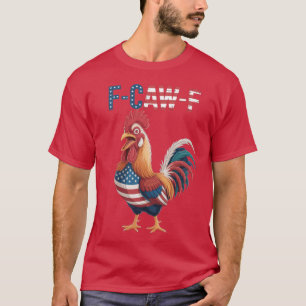 Camiseta F Caw F Frango Bandeira EUA - criativo