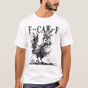 Camiseta F Caw F Galinha Fcawf Rooster Halloween Crow