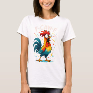 Camiseta F Caw F Galinha Galo Engraçado Meme Gráfico Novida