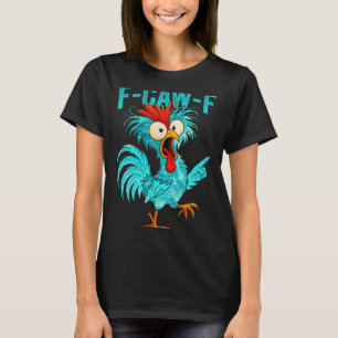 Camiseta F-caw-f Galo Engraçado Fazenda Animal Humor Bi