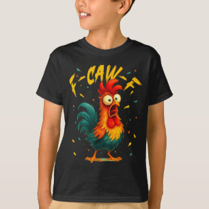 Camiseta F Caw F Galo Pássaro Engraçado Quem Acalma Galinha