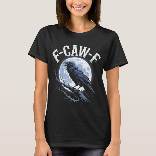 Camiseta F-CAW-F Pássaro Místico Místico Da Lua Plena (Frente)