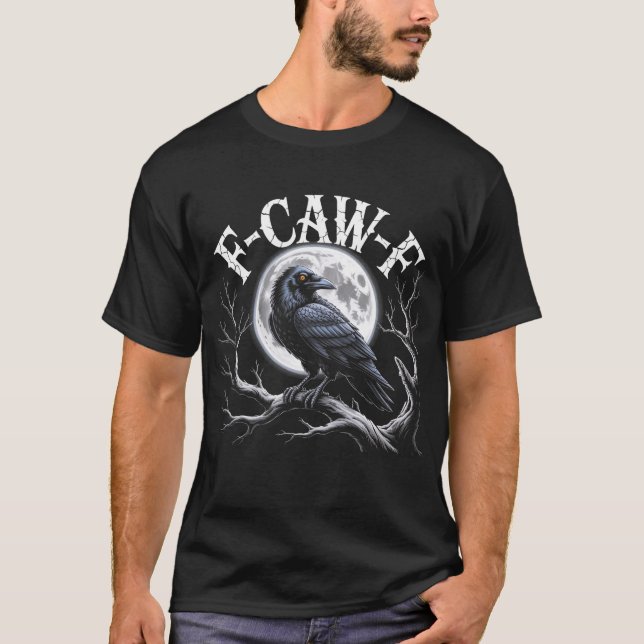 Camiseta F-CAW-F Pássaro Místico Místico Da Lua Plena (Frente)
