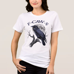 Camiseta F-caw-f Pássaro Negro Engraçado