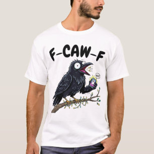 Camiseta F-CAW-F Raven Assustado - Corvo-Dia de as Bruxas e