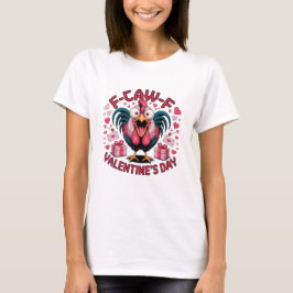 Camiseta F-Caw-F Rooster Valentine’s Day Humor