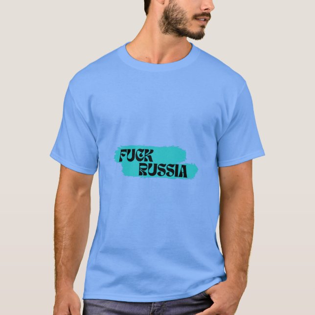 Camiseta F*CK RÚSSIA | Fim da Guerra | Estar Com A Ucrânia (Frente)