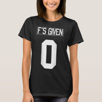 Camiseta F É DADO 0, humor sarcástico engraçado, branco de 