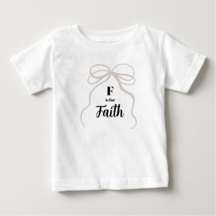 Camiseta F é para o Conjunto de Revelação do Nome Fé Bebê M