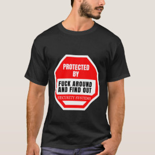 Camiseta F Em torno de sistemas de segurança para homens