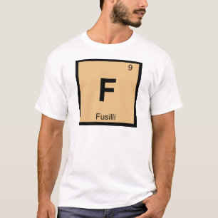 Camiseta F - Fussilli Pasta Química Símbolo de Mesa peri