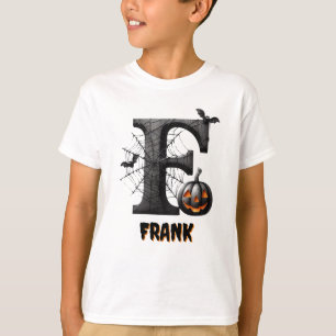 Camiseta F Inicial Doces ou Travessuras Cute Halloween