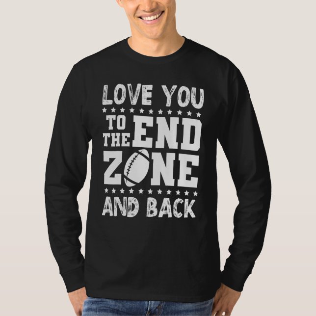 Camiseta Fã Americana de Futebol te ama até a Zona Final e (Frente)