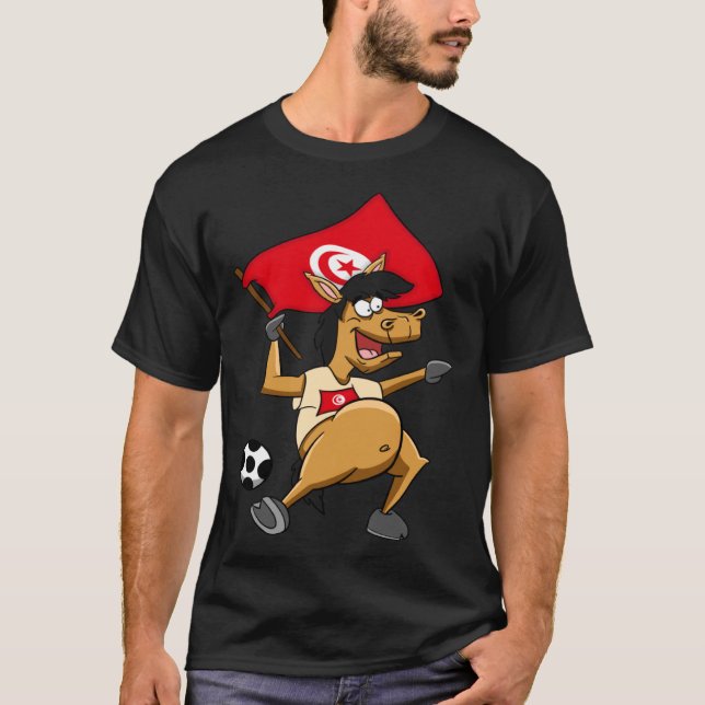 Camiseta Fã de cavalos Tunísia (Frente)