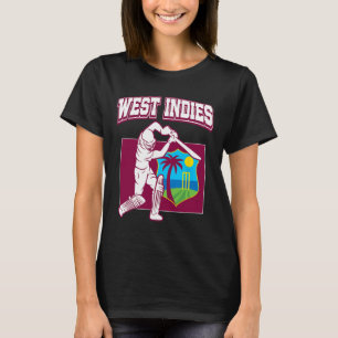 Camiseta Fã de críquete das Índias Ocidentais Suporte de cr