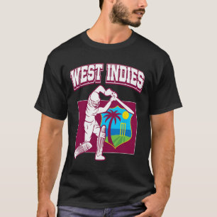Camiseta Fã de críquete das Índias Ocidentais Suporte de cr
