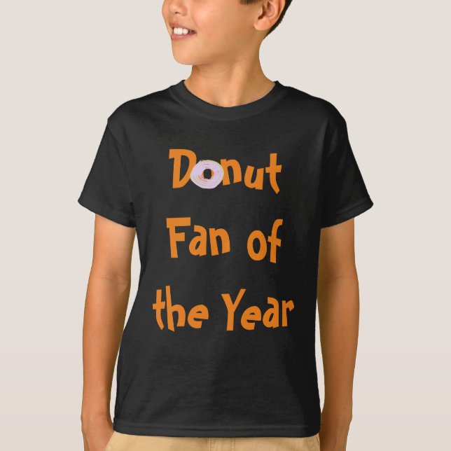 Camiseta Fã de Donut Personalizado do Ano (Frente)