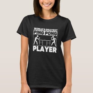 Camiseta Fã de Esportes de Raquete do Jogador de Ping Pong