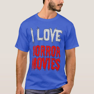 Camiseta Fã de Filme de Terror Eu Amo Filmes de Terror engr