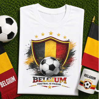 Camiseta Fã de Futebol Belga Copa do Mundo de Futebol Belga