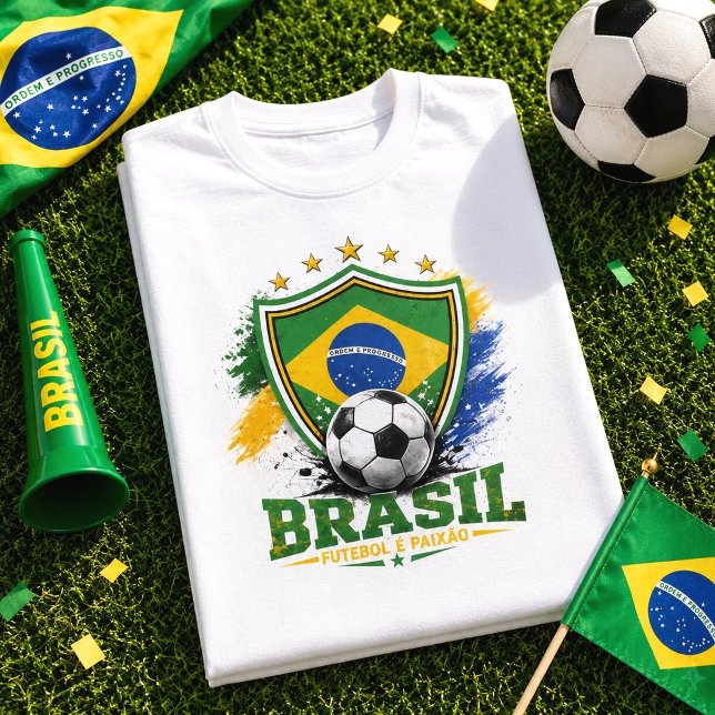 Camiseta Fã de Futebol Brasil Futebol Brasileiro (Criador carregado)