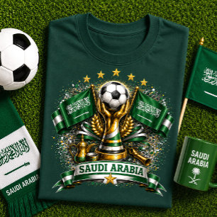 Camiseta Fã de Futebol da Arábia Saudita Copa do Mundo de F