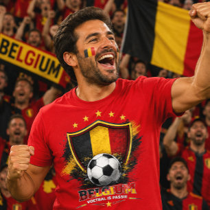 Camiseta Fã de Futebol da Bélgica Copa do Mundo de Futebol
