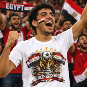 Camiseta Fã de Futebol do Egito Copa do Mundo de Futebol Eg